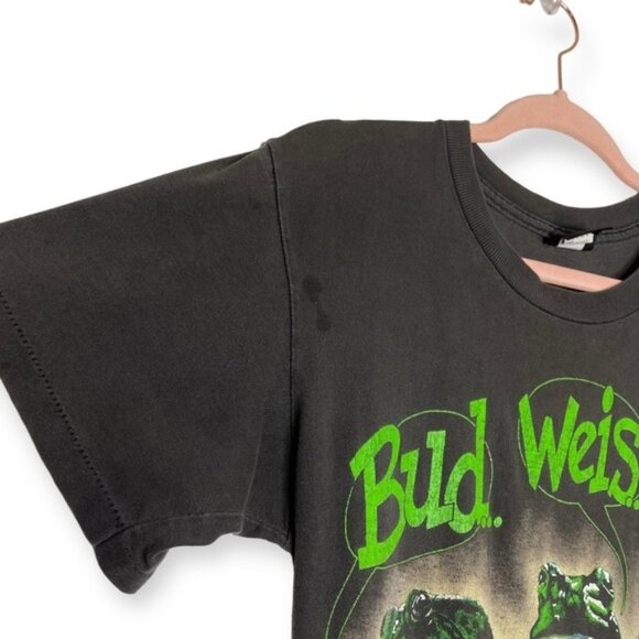 Vintage 90s Budweiser frogs Your Pad or Mine beer tee Changes single stitch M - Picture 5 of 14